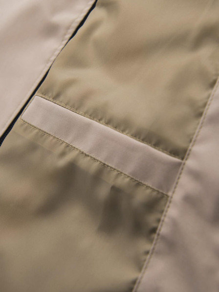 Ombre Clothing Pánska funkčná prechodná bunda s kapuco - béžová V3 OM-JANP-0225 Ombre Clothing