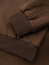 Ombre Clothing Pánska semišová bunda bomber - hnedá V1 OM-JAFL-0232 Ombre Clothing