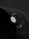 Ombre Clothing Pánsky kabát parka s flísovou podšívkou a reguláciou v páse - čierny V2 OM-JAPJ-0314 Ombre Clothing
