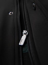 Ombre Clothing Pánsky kabát parka s flísovou podšívkou a reguláciou v páse - čierny V2 OM-JAPJ-0314 Ombre Clothing