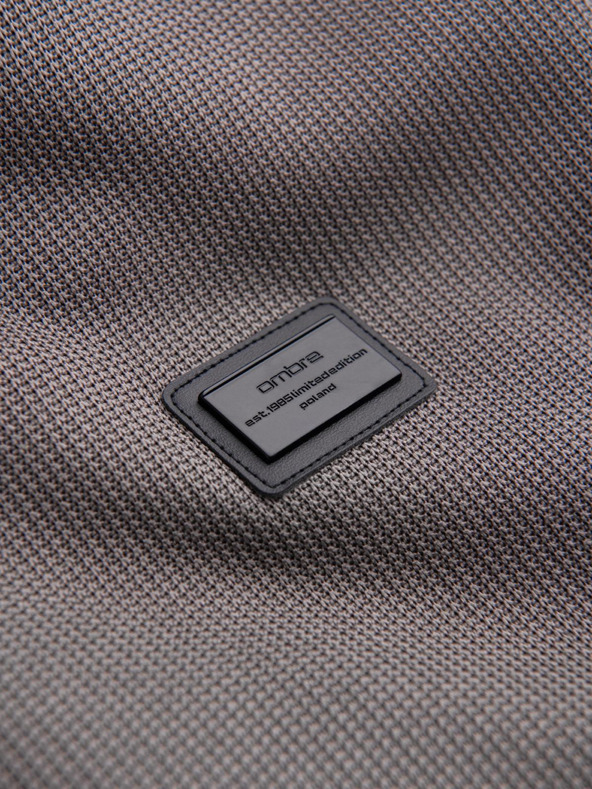 Ombre Clothing Pánska bunda s vysokým golierom a flísovým vnútrom - ash V2 C645 Ombre Clothing