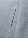 Ombre Clothing Pánsky kabát s vysokým golierom a asimetričným zapínaním - sivý melír V1 OM-COWC-0141 Ombre Clothing