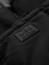 Ombre Clothing Pánska dlhá prešívaná zimná bunda s kapuco - čierna V1 OM-JALJ-0309 Ombre Clothing