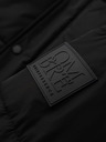 Ombre Clothing Pánska dlhá prešívaná zimná bunda s kapuco - čierna V1 OM-JALJ-0309 Ombre Clothing