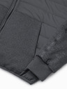 Ombre Clothing Pánska prechodná bunda - tmavo siva C601 Ombre Clothing