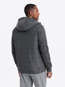 Ombre Clothing Pánska prechodná bunda - tmavo siva C601 Ombre Clothing