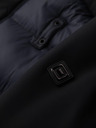 Ombre Clothing Pánska dlhá prešívaná bunda s veľkými vreckami - čierna V1 OM-JALJ-0308 Ombre Clothing