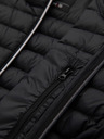 Ombre Clothing Moška ultralagana jakna iz naravnega puhlega perja s žepom - črna V1 OM-JALP-0211 Ombre Clothing
