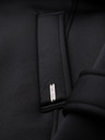 Ombre Clothing Moški minimalistični plašč srednje dolžine s kapuco - črn V4 OM-COLC-0144 Ombre Clothing