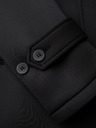 Ombre Clothing Moški minimalistični plašč srednje dolžine s kapuco - črn V4 OM-COLC-0144 Ombre Clothing