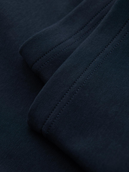 Ombre Clothing Moške jogging hlače z ravno hlačnico in gumijastimi detajli - temno modre V2 OM-PASK-0281 Ombre Clothing