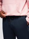 Ombre Clothing Moške jogging hlače z ravno hlačnico in gumijastimi detajli - temno modre V2 OM-PASK-0281 Ombre Clothing
