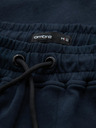 Ombre Clothing Moške jogging hlače z ravno hlačnico in gumijastimi detajli - temno modre V2 OM-PASK-0281 Ombre Clothing