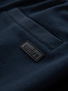 Ombre Clothing Moške jogging hlače z ravno hlačnico in gumijastimi detajli - temno modre V2 OM-PASK-0281 Ombre Clothing