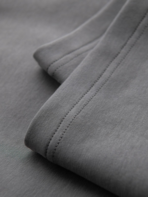 Ombre Clothing Moške jogging hlače z ravno hlačnico in gumijastimi detajli - sive V3 OM-PASK-0281 Ombre Clothing
