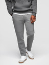 Ombre Clothing Moške jogging hlače z ravno hlačnico in gumijastimi detajli - sive V3 OM-PASK-0281 Ombre Clothing