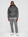 Ombre Clothing Moške jogging hlače z ravno hlačnico in gumijastimi detajli - sive V3 OM-PASK-0281 Ombre Clothing