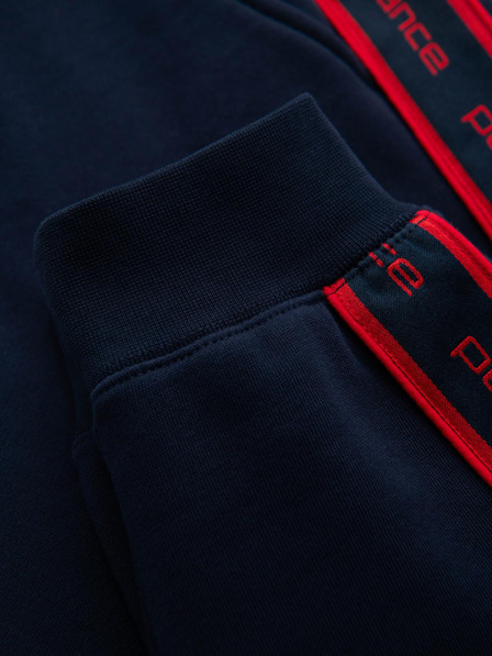 Ombre Clothing Moške športne hlače z obrobo - temno modre V3 OM-PASK-0284 Ombre Clothing