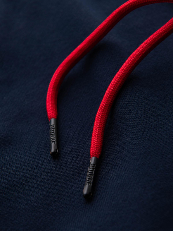 Ombre Clothing Moške športne hlače z obrobo - temno modre V3 OM-PASK-0284 Ombre Clothing