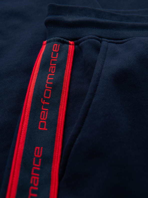 Ombre Clothing Moške športne hlače z obrobo - temno modre V3 OM-PASK-0284 Ombre Clothing