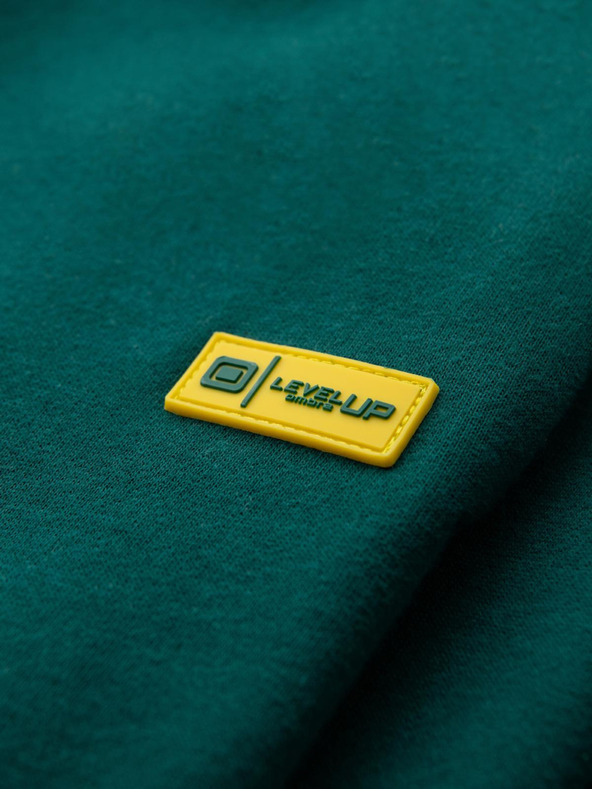 Ombre Clothing Klasične unisex jogging hlače z rebrastimi obročniki - temno zelene V17 OU-PSBC-0100 Ombre Clothing