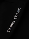 Ombre Clothing Moške jogging hlače z rebrasto obrezano in gumijastim tiskom - črne V1 OM-PASK-0223 Ombre Clothing