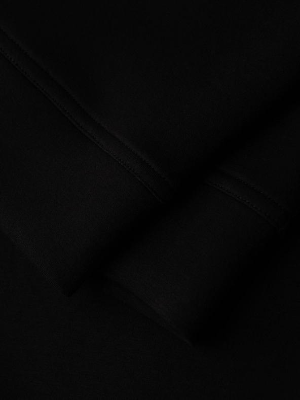 Ombre Clothing Moške jogging hlače z rebrasto obrezano in gumijastim tiskom - črne V1 OM-PASK-0223 Ombre Clothing