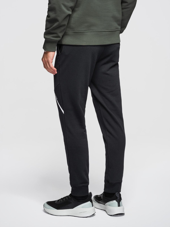 Ombre Clothing Moške jogging hlače - črne V2 OM-PASK-0280 Ombre Clothing