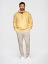 Ombre Clothing Moške jogging hlače - bež V3 OM-PASK-0280 Ombre Clothing