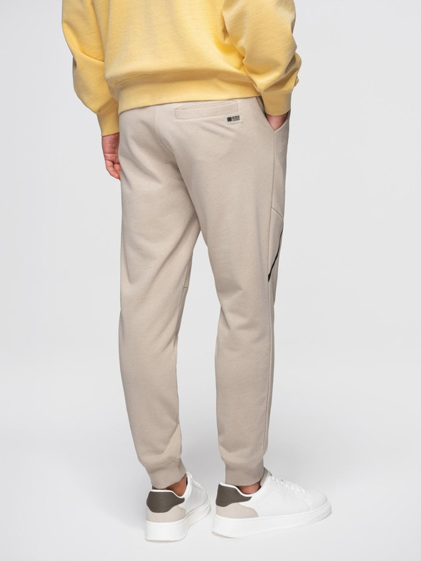 Ombre Clothing Moške jogging hlače - bež V3 OM-PASK-0280 Ombre Clothing