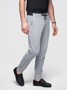 Ombre Clothing Moške pletene hlače z pružnim pasom - svetlo sive V1 OM-PACP-0116 Ombre Clothing