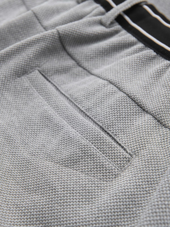 Ombre Clothing Moške pletene hlače z pružnim pasom - svetlo sive V1 OM-PACP-0116 Ombre Clothing