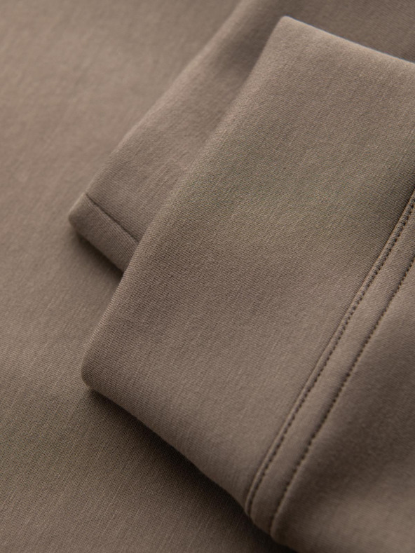 Ombre Clothing Moške jogging hlače z rebrasto obrezano in gumijastim tiskom - pepel V3 OM-PASK-0223 Ombre Clothing