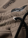 Ombre Clothing Moške jogging hlače z rebrasto obrezano in gumijastim tiskom - pepel V3 OM-PASK-0223 Ombre Clothing