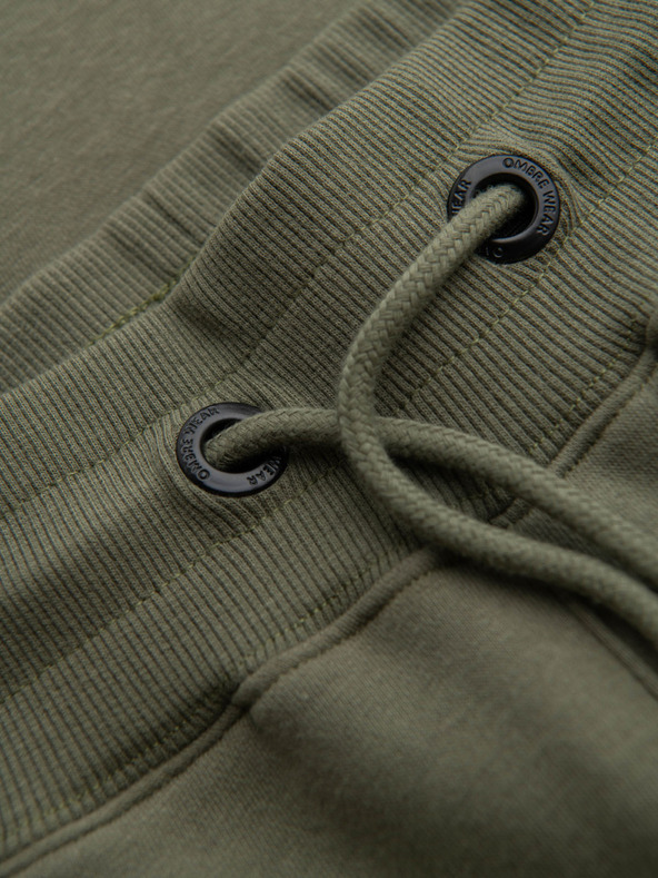 Ombre Clothing Moške jogging hlače - olivne V4 OM-PASK-0280 Ombre Clothing