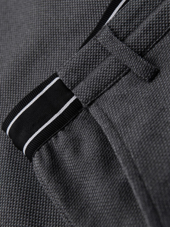 Ombre Clothing Moške pletene hlače z elastičnim pasom - temno sive V2 OM-PACP-0116 Ombre Clothing