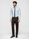 Ombre Clothing Moška klasična bombažna srajca SLIM FIT z mikro vzorcem - bela V1 K696 Ombre Clothing