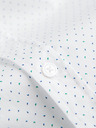 Ombre Clothing Moška bombažna srajca REGULAR FIT s subtilnim vzorcem - bela V1 K698 Ombre Clothing