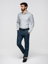 Ombre Clothing Moška srajca klasičnega regular fit kroja - siva melanž V2 K694 Ombre Clothing