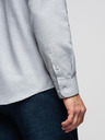 Ombre Clothing Moška srajca klasičnega regular fit kroja - siva melanž V2 K694 Ombre Clothing