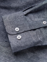 Ombre Clothing Klasična moška flanelna bombažna srajca s cvetlicami - siva V3 K701 Ombre Clothing