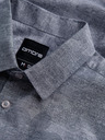 Ombre Clothing Klasična moška flanelna bombažna srajca s cvetlicami - siva V3 K701 Ombre Clothing
