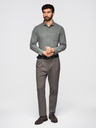 Ombre Clothing Moška srajca klasičnega regular fit kroja - khaki V4 K694 Ombre Clothing