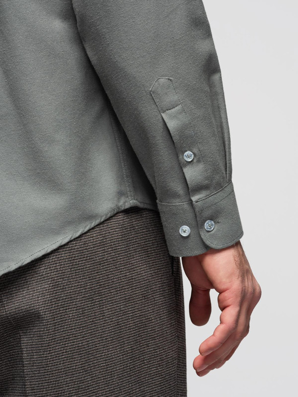 Ombre Clothing Moška srajca klasičnega regular fit kroja - khaki V4 K694 Ombre Clothing