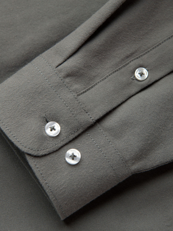 Ombre Clothing Moška srajca klasičnega regular fit kroja - khaki V4 K694 Ombre Clothing