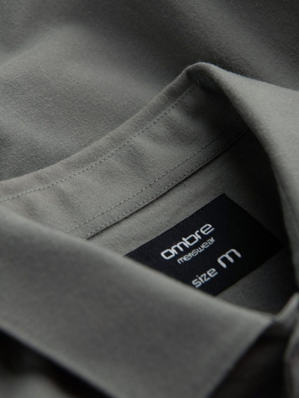 Ombre Clothing Moška srajca klasičnega regular fit kroja - khaki V4 K694 Ombre Clothing