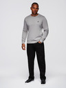 Ombre Clothing Moška klasična mikina s kroglastim izrezom - siva V4 OM-SSNZ-0243 Ombre Clothing