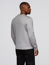 Ombre Clothing Moška klasična mikina s kroglastim izrezom - siva V4 OM-SSNZ-0243 Ombre Clothing