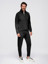 Ombre Clothing Moška trenirka komplet mikina s stoječem + hlače jogger - črna V1 Z117 Ombre Clothing