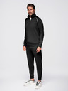Ombre Clothing Moška trenirka komplet mikina s stoječem + hlače jogger - črna V1 Z117 Ombre Clothing